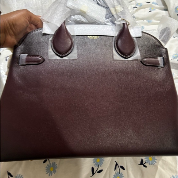 Coach Dark Brown Leather Satchel - Picture 1 of 5